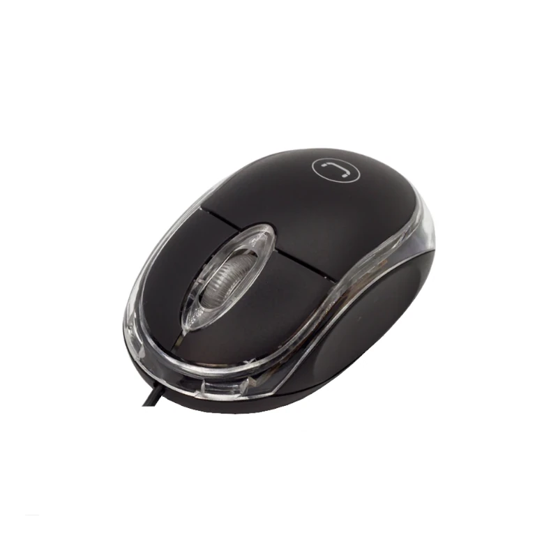 Mouse Unno Tekno Trans, Optico, USB, 800dpi, Transparente iluminado /MS6501BK