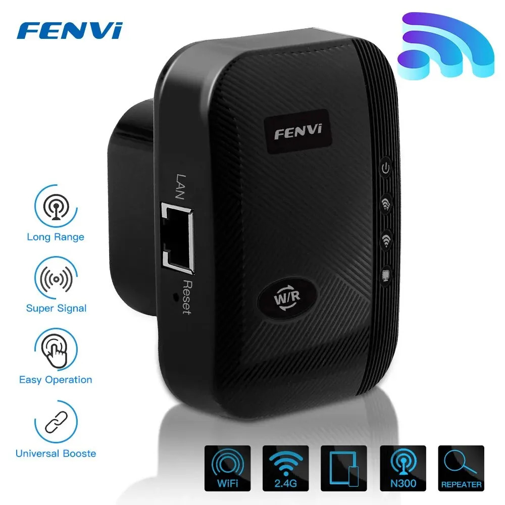 FENVI 300Mbps WiFi repetidor extensor inalámbrico amplificador enrutador 802.11N de largo alcance WiFi Repetidor expansor punto de acceso