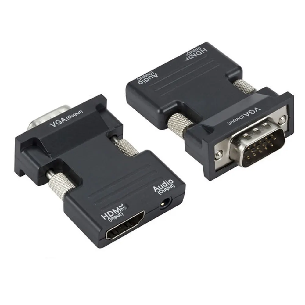 Adaptador HDMI a VGA con Audio Corto