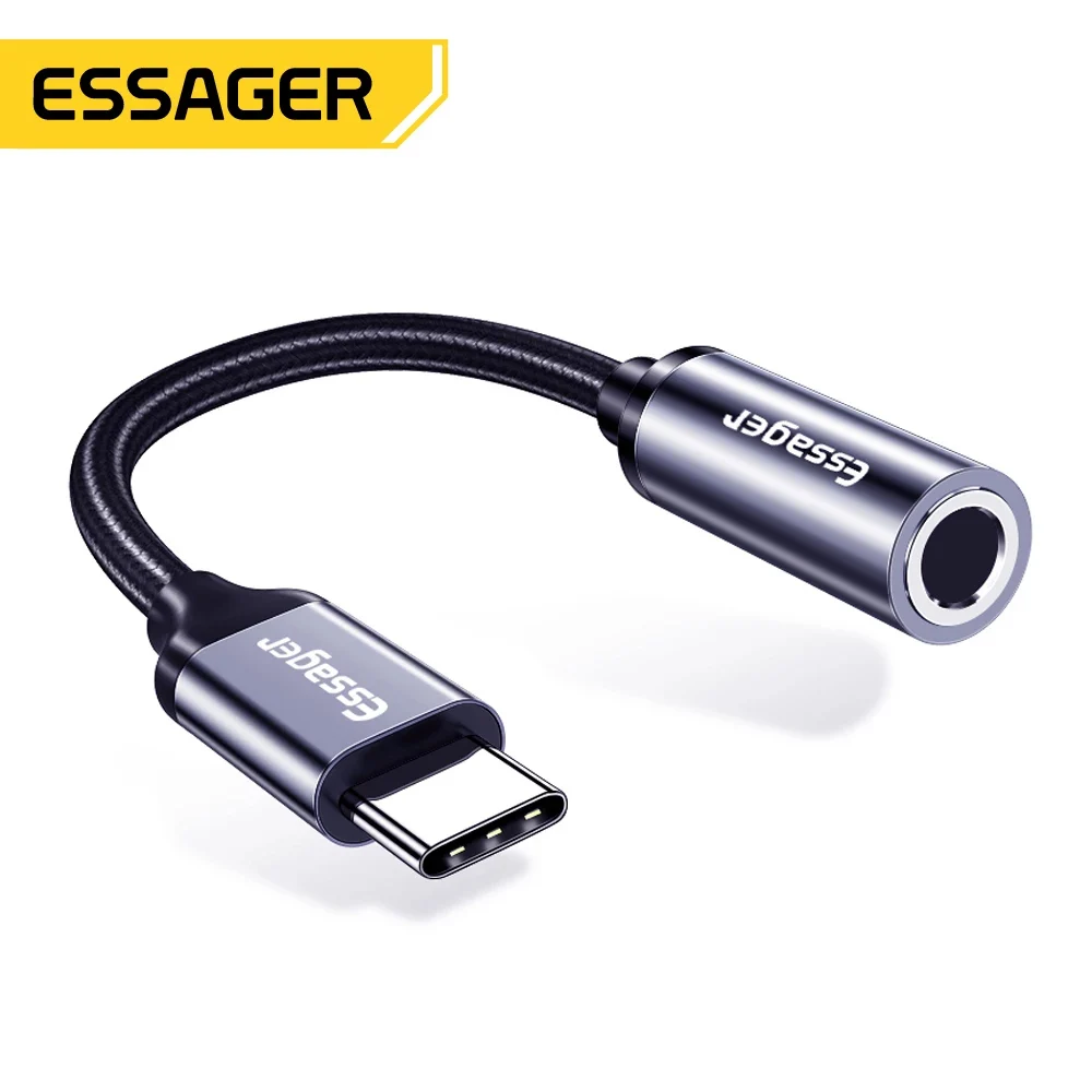 ESSAGER Adaptador Tipo-C a Jack 3.5mm Audio