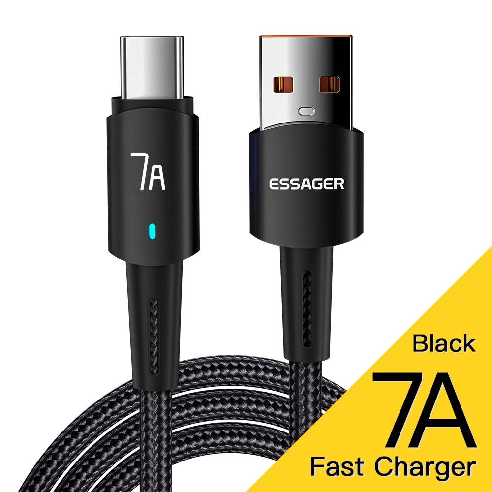 ESSAGER Cable USB a Tipo-C 7A 100W