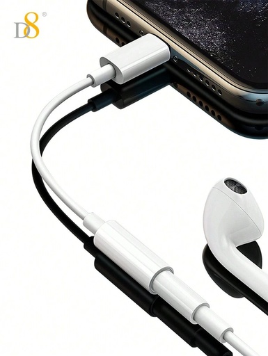 D8 Adaptador Lightning a Jack 3.5mm MFI para Iphone