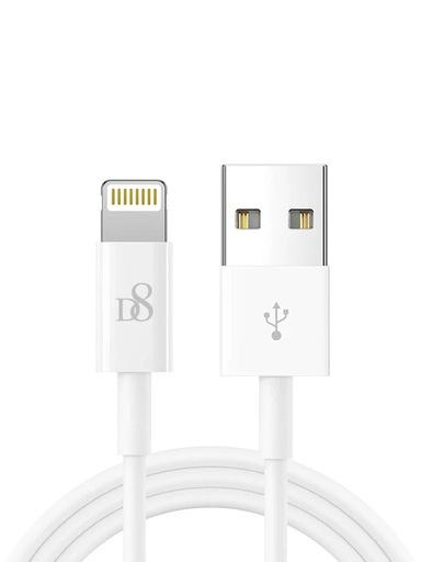 D8 Cable USB a Lightning 20W 1.5M para iPhone 2.4A MFI