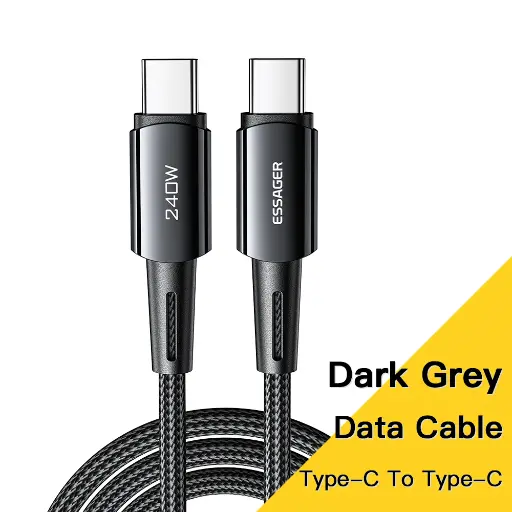 ESSAGER Cable Tipo-C a Tipo-C 240W 1M