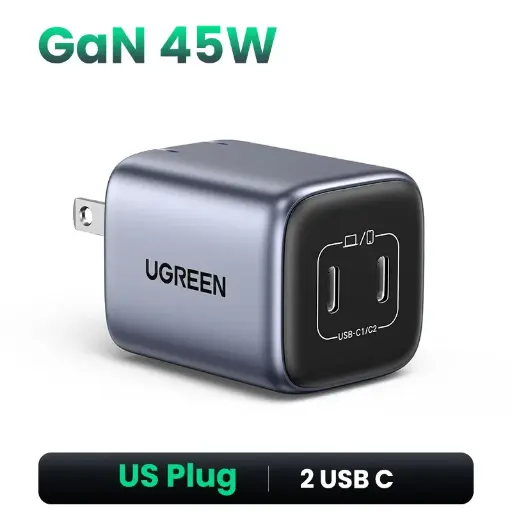 Ugreen NEXODE Cargador Tipo-C 45W GaN Carga Rapida
