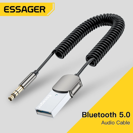 ESSAGER Adaptador BT 5.0 Jack 3.5mm Receptor Audio