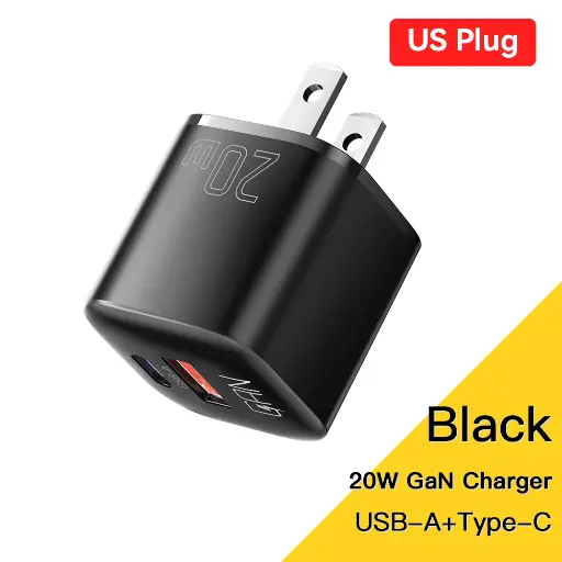 ESSAGER Cargador 20W PD Doble Puerto USB-A y Tipo C
