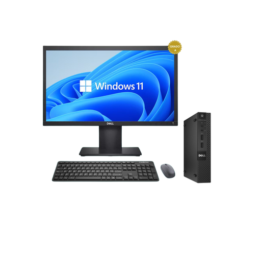 [9020 MICRO] Computadora DELL Optiplex 9020 Micro i5 4th 256GB SSD + Monitor 19" Reacondicionada