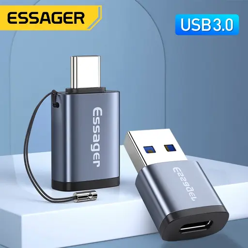 [1477157] ESSAGER Adaptador OTG Tipo-C a USB y USB a Tipo-C 3.0