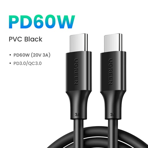 UGREEN Cable Tipo-C a Tipo-C PVC 60W