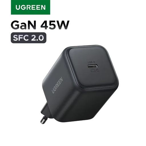 UGREEN Cargador 45W 1P PDA3.0 QC3.0 GaN